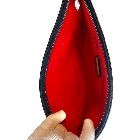 Christian Louboutin Spike clutch bag in navy blue leather (NWOT) - Picture 5 of 5